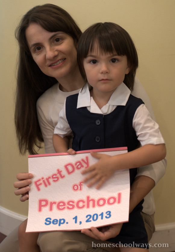 First Day of Preschool at Home