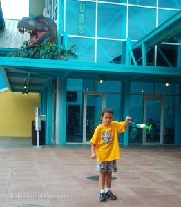 Showing off his shooting star Ripley's Aquarium