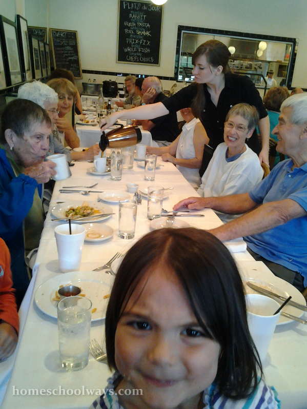 Alliance Française of Knoxville members enjoying lunch and French conversations  at Northshore Brasserie