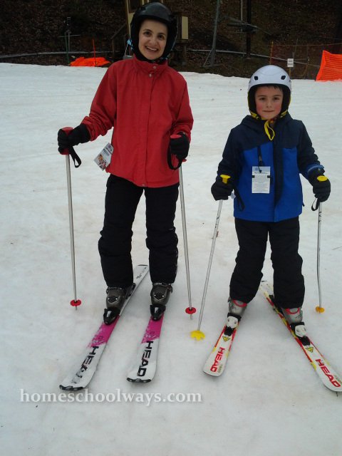 My son and I during our first ski lesson