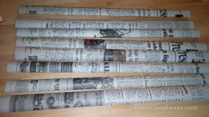 Moses Basket out of newspaper