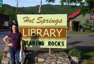 Hot Springs Library Sign