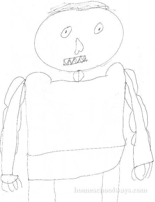 Attila the Hun sketched by a boy