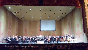 The Knoxville Symphony Orchestra tuning up before the concert