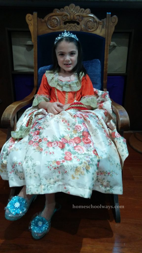 Girl dressed as an empress