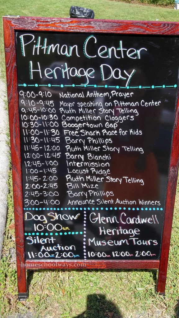 Heritage Day Schedule