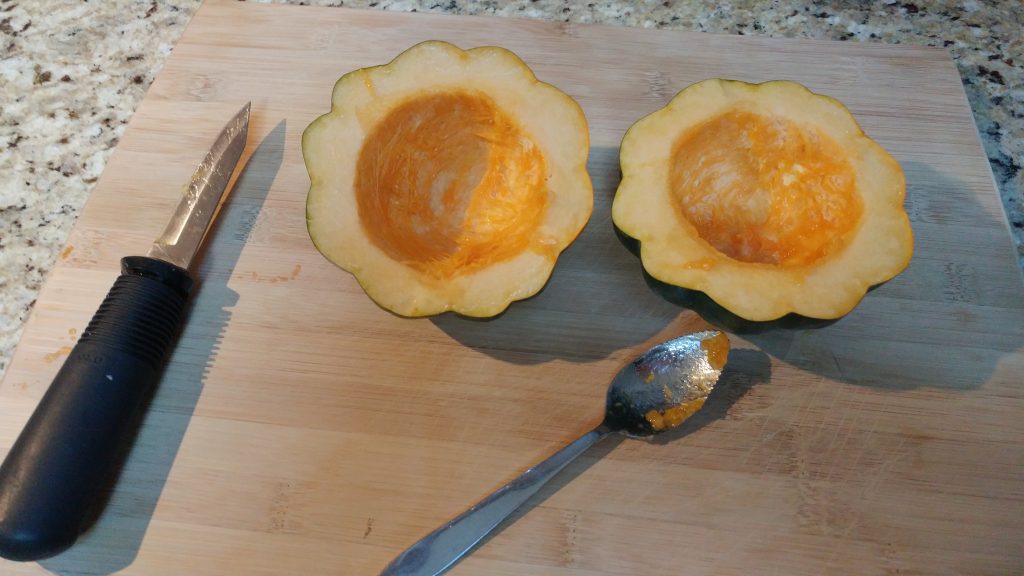 Acorn Squash Cleaned Out
