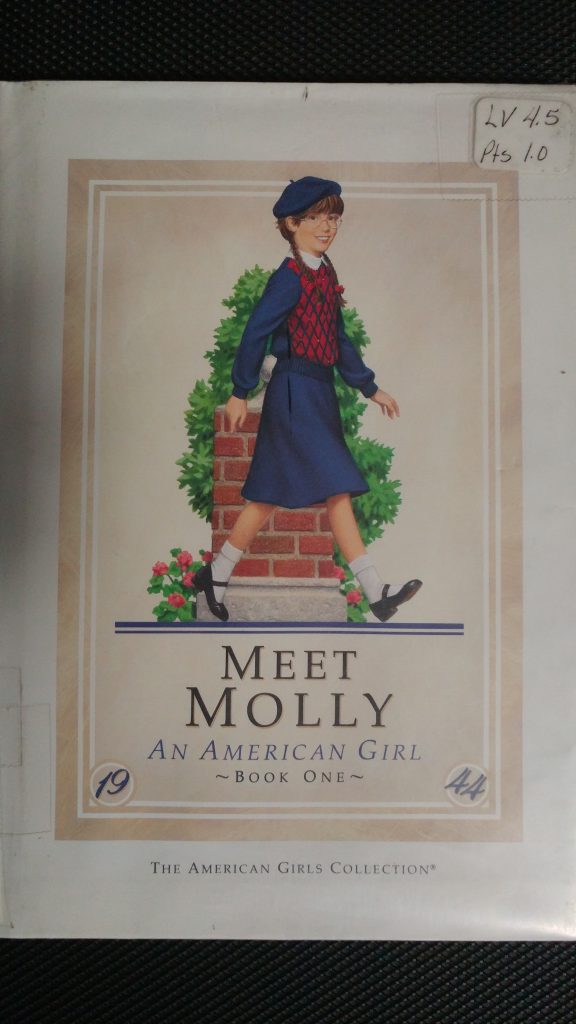 American Girl book introducing Molly, a girl who lives during WWII