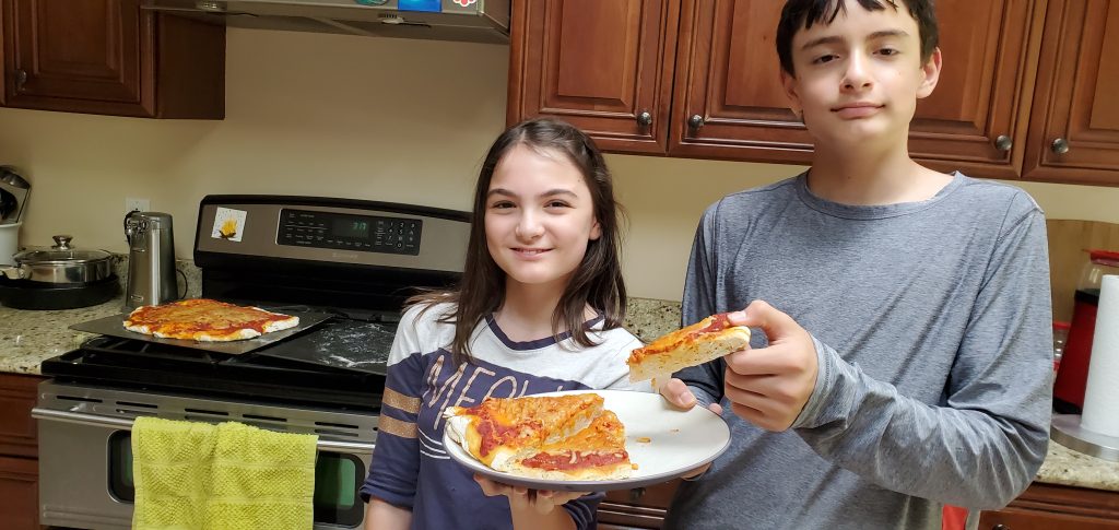 Kids with Pizza