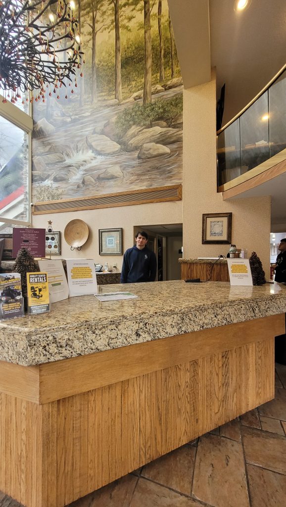 Teenager at the Front Desk